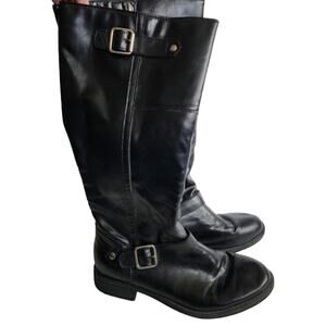 Kenneth Cole Black Faux Leather 7.5 Boots